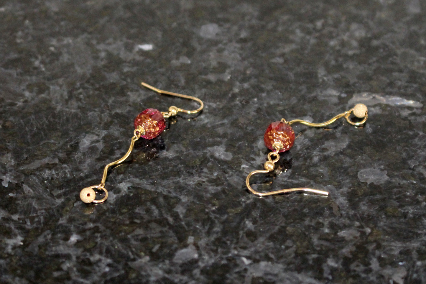 Boucles d'oreilles gold filled 14 K Couronne Picasso améthyste