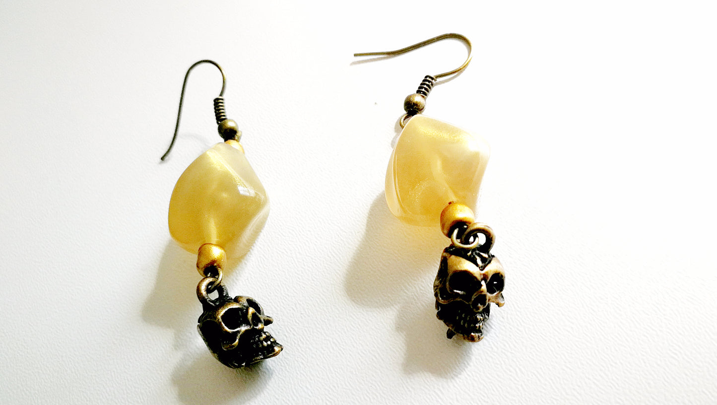 Boucles d'oreilles tête de mort